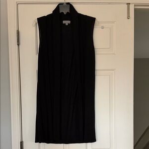 Joseph A Black Sleeveless Open Cardigan
